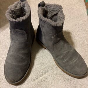 UGG MENS SZ 8 ROMEO SIDE ZIP SUEDE BOOTS GUC